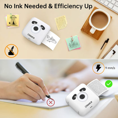 Portable Thermal Printer TP6S for Iphone and Android Phone, 300DPI Wireless Bluetooth Small Thermal Inkless Mini Sticker Printer for Pictures, Travel, Label, DIY, Kids Gifts