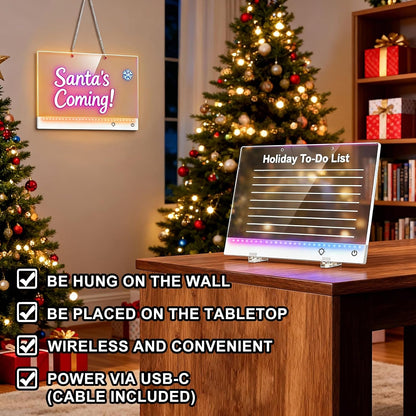 Led Drawing Board with 13 Light Effects, 17" Rechargeable Glow Doodle LED Note Board with Colors, Neon Light up Drawing Tablet Gifts for Kids for Education Birthday Christmas Gift Ideas